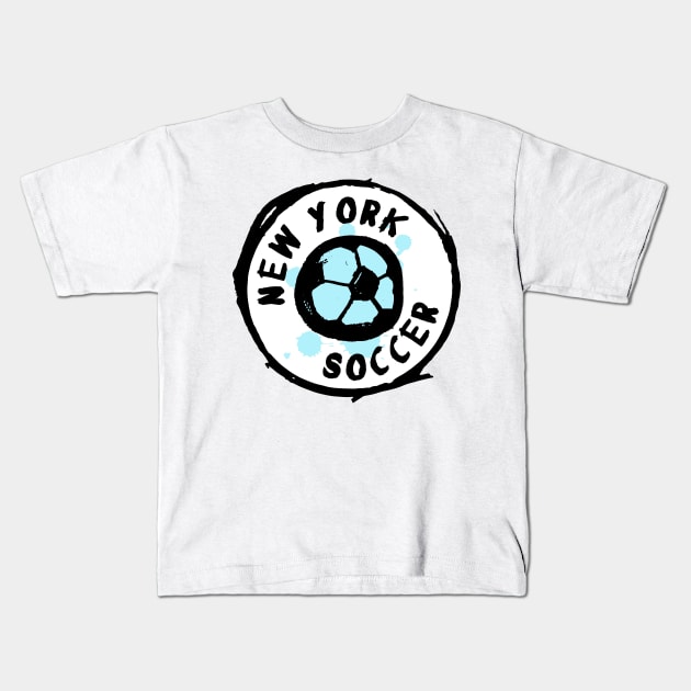 New York Soccer 01 Kids T-Shirt by Very Simple Graph